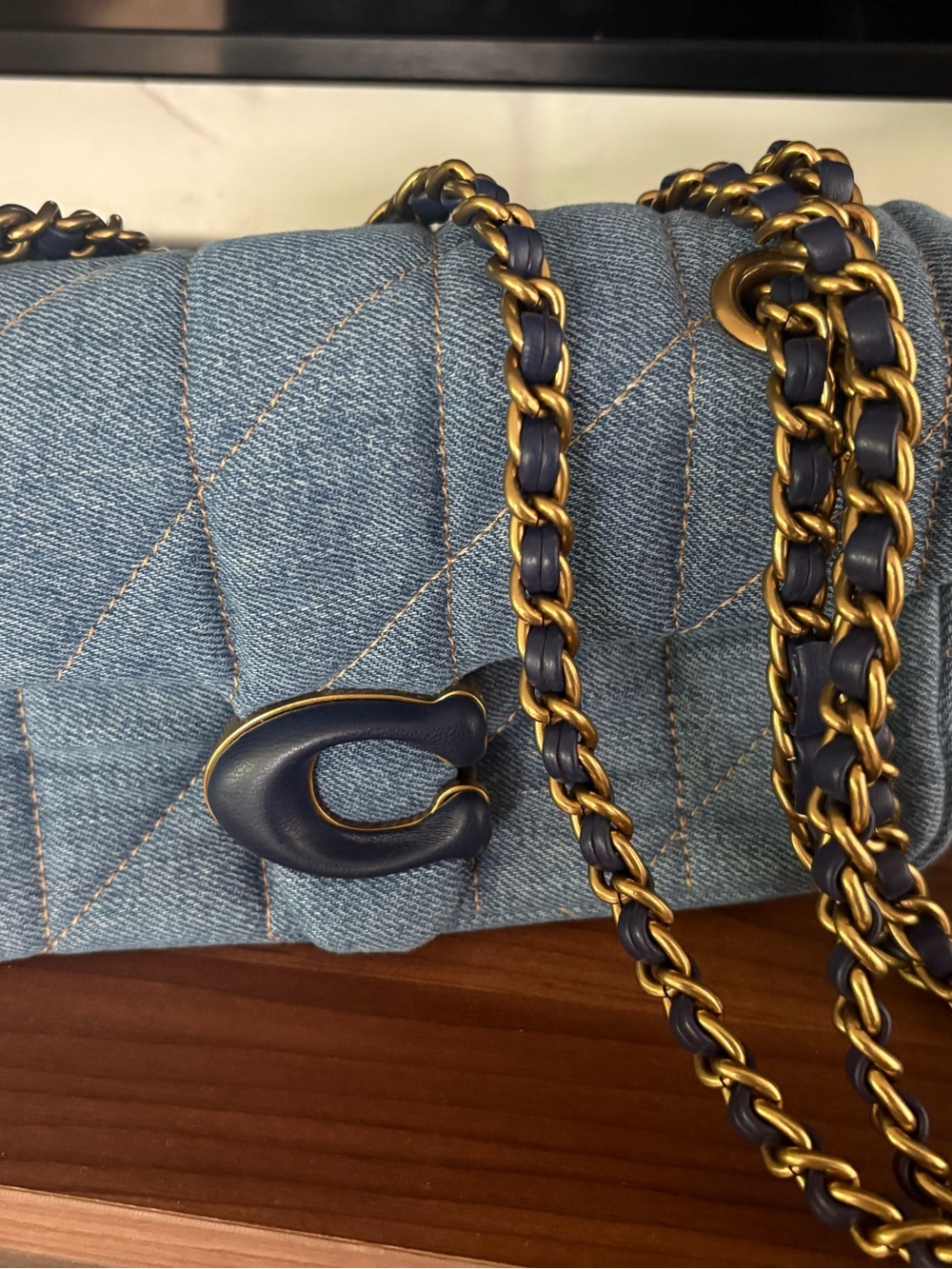 NWT • Coach Tabby 20 Quilted Denim Shoulder Bag • Blue/Indigo-no leather tag